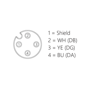 MARVTECH Female <b>RJ45</b> 5-Pin and M12 Connectors <b>Cable</b> Wires EAF4-2 CC31 - Product Image 6