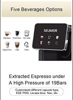 Accueil Hôtel Expresso Cafetera Machine à Café 4 en 1 Machine à Café Exprimée