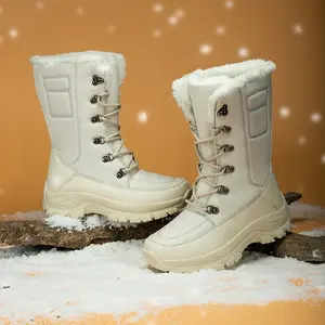 Stivali invernali da donna stivali da neve a metà polpaccio invernali impermeabili scarpe con plateau da donna con pelliccia spessa Botas Mujer stivali alti