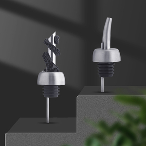 Sáng Tạo Nhà Máy Tùy Chỉnh Bán Buôn Kim Loại Đổ Thép Không Gỉ Cổ Điển <span class=keywords><strong>Pourer</strong></span> Dispenser Spout Chai Cho Rượu - Product Image 5