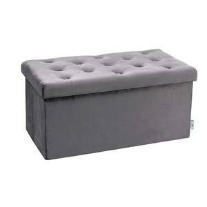 Table basse <span class=keywords><strong>de</strong></span> rangement pliable en velours, tabouret moderne, repose-pieds, <span class=keywords><strong>banc</strong></span> Long - Product Image 6