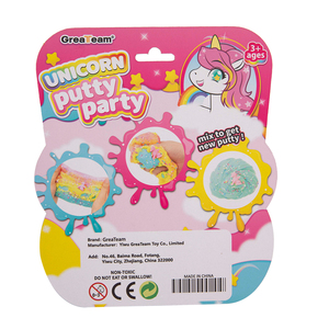 Colorful Unicorn Putty Party 3 in 1 Puff Putty +C Sand +Crystal Putty Foam Beads in Bag - Product Image 3