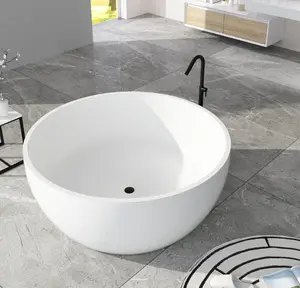 Singer person round freestanding vasca da bagno vasca da bagno vasca da bagno in pietra artificiale vasca da bagno