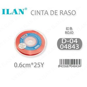 Nastro in Raso Ilan 0.6cm 25Y Rosso D04 - Product Image 3