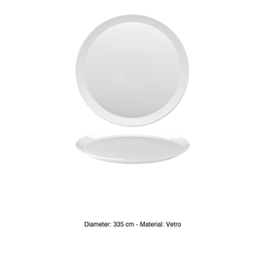Assiette à pizza Grangusto Ø 33,5 cm en verre blanc Bormioli Rocco - Product Image 3
