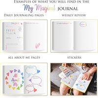Carnet de notes personnalisé Magiel 2027 2028 – Planificateur hebdomadaire, journal quotidien pour enfants, autocollants, formats A5/A6/B5, organisateur à spirale en PU à couverture rigide