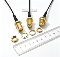 Câble d'antenne Aurora Yu SMA femelle vers UFL en cuivre toronné RG1.13, assemblage de câble de raccordement RF DC-4GHz avec écrou et rondelle