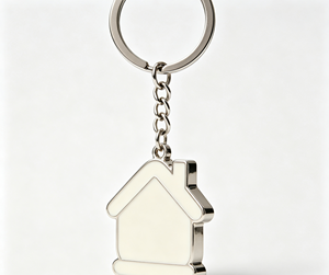 Custom House Shape Metal Keychain Enamel Zinc Alloy Key <b>Ring</b> Logo Promotional Gift - Product Image 4