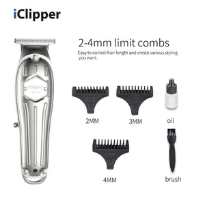 IClipper-I9 nuevo diseño Barber Salon de corte de pelo de la máquina Calvo Clipper Metal cortadora de cabello eléctrica