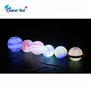 Parc décoratif grande lumière Led système solaire lune soleil terre <span class=keywords><strong>Jupiter</strong></span> Mars saturne neuf <span class=keywords><strong>planète</strong></span> ballons planètes gonflables géantes - Product Image 1