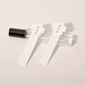个性化新设计花形白色香水吸墨纸制造商香水试纸条闻纸卡