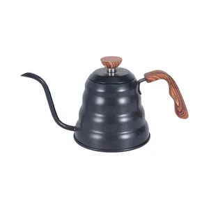 Coffee Tea Making Tools 1200ml Stainless Steel Camping Black Gooseneck Pour Over Coffee Kettle