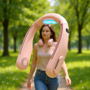 Ventilador de cuello portátil DB con batería de 5000 mAh, 3 velocidades, plegable, para uso en coche y hogar, 5V - Product Image 2