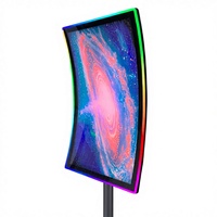 Moniteur incurvé de type C Yingtouch personnalisé de 55 pouces pour écran LCD de machine, kiosque tactile