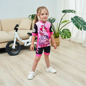 Maillot de vélo à manches longues pour enfant, vêtement de Sport en plein air pour fille