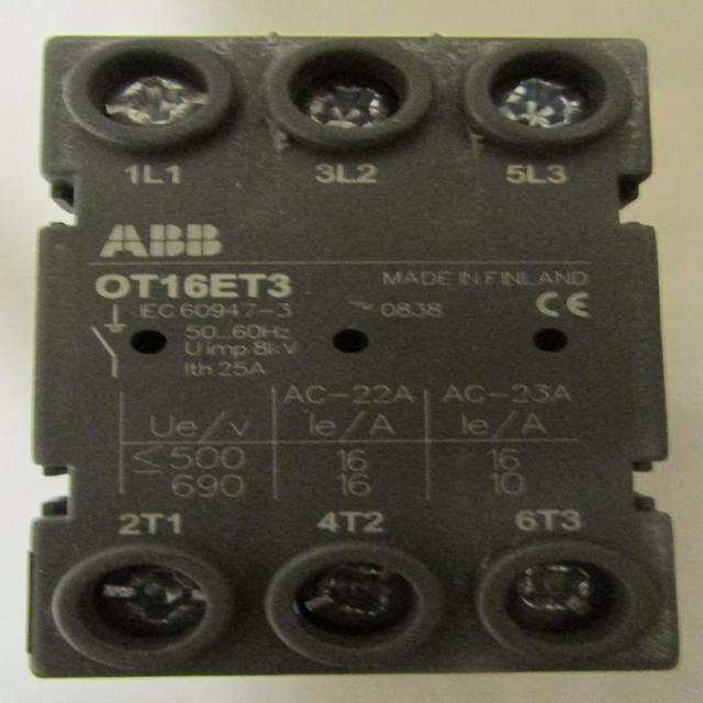 OT16ET3 OT Series 3P 16A 600V Disconnect Switch PLC