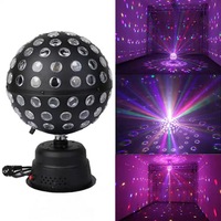Boule magique LED RGBW à activation sonore, lumières de scène rotatives pour les soirées DJ, les hôtels et les dortoirs - Classement IP25