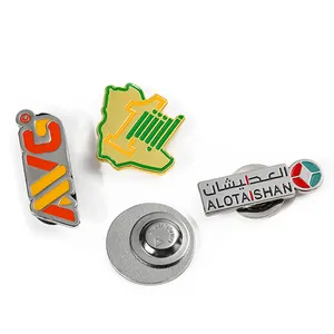 Manufacturer Custom Magnet Badges Set Uae Saudi Arabia Badge Buttons 3D Enamel Rectangular Round Badge Magnet for Hat