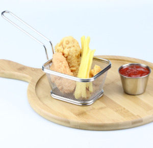 Panier de friture en acier inoxydable 304 pour frites, mini-snacks et poulet frit - Product Image 2