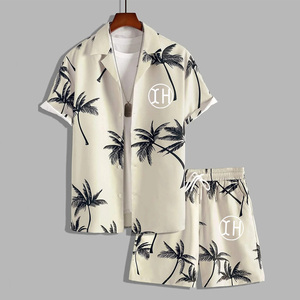 <span class=keywords><strong>Conjunto</strong></span> de Dos Piezas para <span class=keywords><strong>Hombre</strong></span>, Estilo <span class=keywords><strong>Hawaiano</strong></span>, Camisa de Manga Corta con Botones y Cuello Solapa, Pantalones Cortos con Cordón y Bolsillos, Venta en Línea - Product Image 1