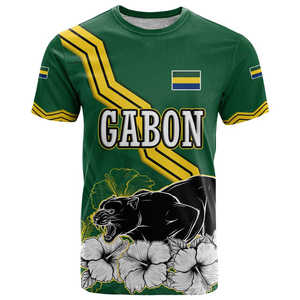 T-shirt décontracté et sportif essentiel à manches courtes pour homme, motif personnalisé, 66e anniversaire de l'indépendance du Gabon, 17 août 1960-2026 - Product Image 2