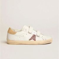 Chaussures décontractées GGBD Designer en cuir véritable, marque de luxe, avec logo doré et décoration étoile, style marche GGBD