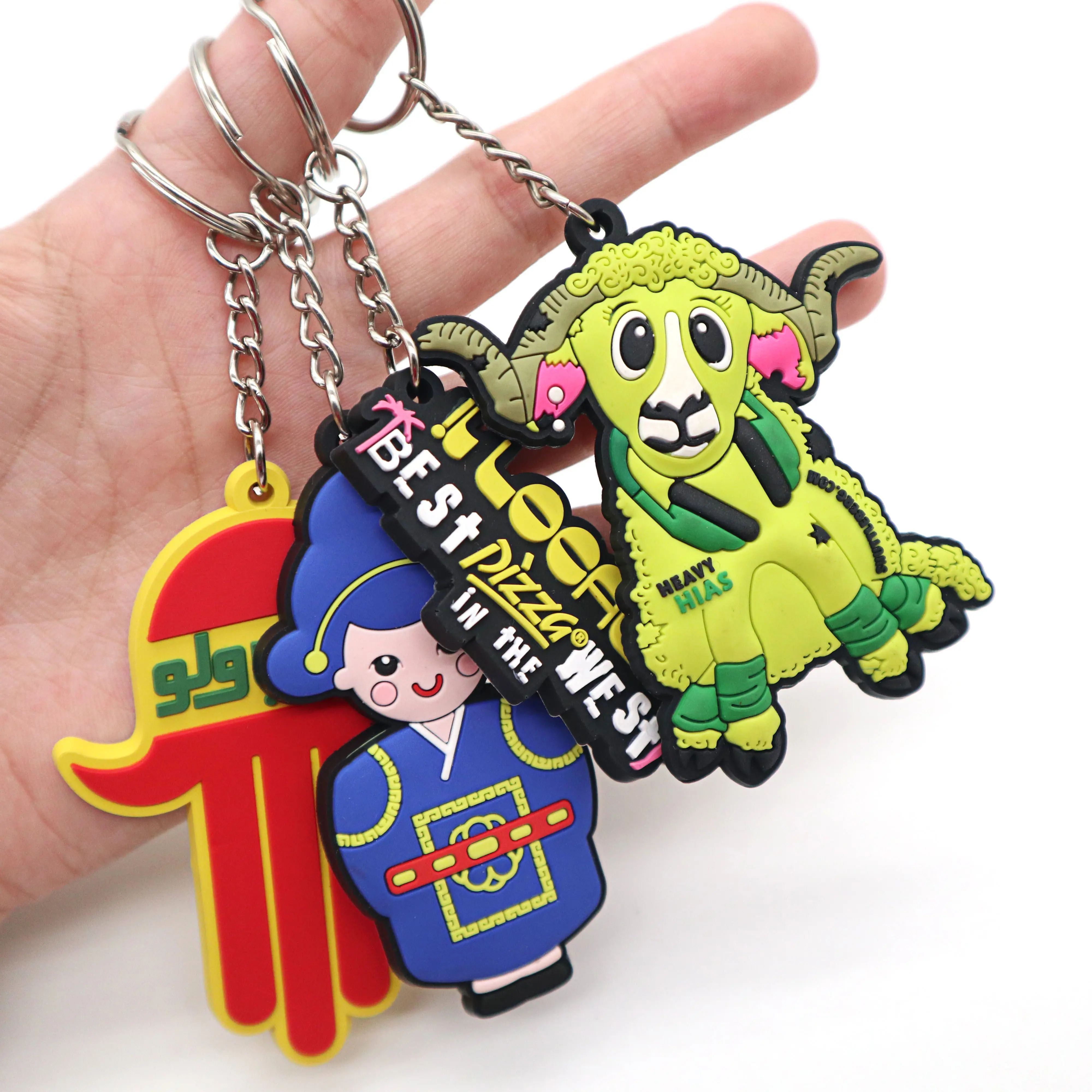 Custom Logo 2d Soft PVC Plastic Acrylic Keychain Metal Gift Anime Rubber Key Chain 3D Silicone Rubber PVC Keychain