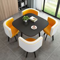 Ensemble de restaurant en gros 1 table 4 chaises Ensemble de table à manger moderne de luxe Meubles de salon Tables en bois Chaises en métal