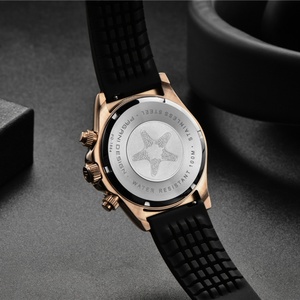 Montre en silicone PAGANI DESIGN 1644 pour homme, quartz, marque haut de gamme, date, montre-bracelet pour homme, étanche, chronographe sportif, horloge pour homme - Product Image 5