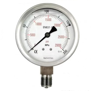 Manomètre hydraulique en acier inoxydable haute <span class=keywords><strong>pression</strong></span> 6 ''personnalisable manomètre 63mm 100mm 150mm - Product Image 1