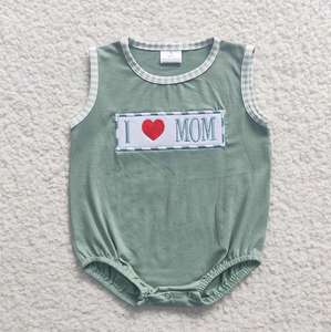 Ensembles de vêtements pour enfants Longlv, assortis pour frères et sœurs, à manches courtes, « I Love Mom », écologiques, décontractés, en spandex/polyester, collection boutique - Product Image 2