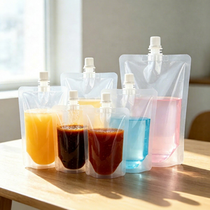 Custom Structure Light Easy Take 200ml Empty Spout Pouch Anti Spill Custom <b>Bag</b> For Overseas Tour Care Liquid <b>Pack</b> - Product Image 1
