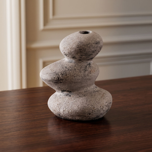 100% handmade ceramic table <b>vase</b> from Bali, with a matte finish that displays a unique texture to beautify home decor - Product Image 2