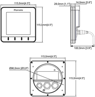 Instrumento Multifunción Electrónico para Barcos de Vela MARINELITE, Indicadores Digitales Marinos a Prueba de Agua con Pantalla de 4 Pulgadas