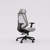 Chaise de bureau respirante en maille avec logo personnalisé OEM, chaise de travail réglable pour le personnel d'entreprise