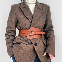 Ceinture large en cuir PU à motif crocodile, ceinture de luxe de la marque R pour accessoires de costume et costumes de télévision et de cinéma, Halloween, cosplay