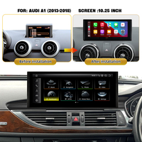 Layar Sentuh Android 14 12,3 inci RHD dengan CarPlay & Auto bawaan untuk GPS Player, untuk Audi A6/A7/A8 2012-2018, Radio USB Plug and Play