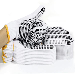 Guantes de Seguridad Industriales de Algodón con Puntos de PVC, Tejidos, para Trabajos de Construcción y Jardinería, Guantes para Manos para Comodidad y Protección GDNH - Product Image 1
