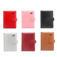 Porte-passeport en cuir avec logo personnalisé et blocage RFID-Porte-cartes de voyage Accessoires pour hommes et femmes