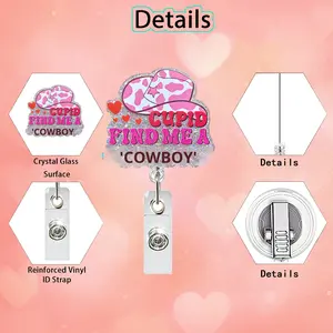 Regalo de San Valentín: Portacredenciales Telescópico con Clip Giratorio Tipo Cocodrilo para Médicos y Enfermeras, Fácil de Retraer, Ideal para Exposiciones - Product Image 3