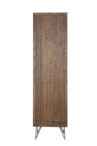 MRS <strong>WOODS</strong> Hot Selling Vintage Style Metal and <strong>Solid</strong> <strong>Wood</strong> <strong>Bookcase</strong> With Iron Base for Living Room - Product Image 3