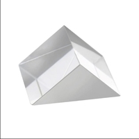 BK7 Optical Glass Corner Cube Prism 25.4mm Precision Retroreflector Triangular Prism for Surveying Survey Optical Instruments