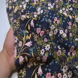 ผ้าเครปเดอจีนสำหรับเสื้อเชิ้ตการออกแบบดอกไม้ผ้าแมนราราราที่นิยมวัสดุเงียบสงบสบายความรู้สึกพิมพ์ลาย - Product Image 5