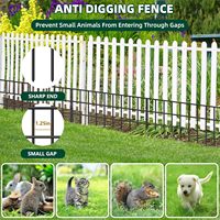 Barrière animalière Clôture 30 panneaux antirouille anti-creusement Bordure de jardin pour chiens Lapins Clôture Trellis Gates