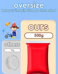 500g Sacchetto Grande di Pasta Modellabile Colorata Ultra-Leggera, 24 Colori, Unisex, Non Sbiadisce, Non Appiccicosa, per Animazione - Product Image 3