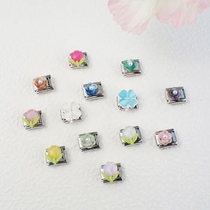 Nueva Serie de Pulseras Modulares Estilo Italiano con Diseño de Flor de Trébol de Cuatro Hojas y Cadena de Ensamblaje Personalizable - Product Image 1