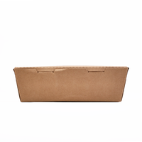Boîte d'emballage en papier kraft pour cupcakes, toast, beignets, biscuits, conteneur alimentaire pour boulangerie à emporter avec fenêtre transparente