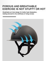 Casco ecuestre ajustable de alta calidad, sombrero de montar, equipo de seguridad a caballo, casco protector, deportes al aire libre, venta al por mayor
