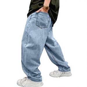 Men's Regular Fit Straight Harem Jeans Plus Size High Washed Denim Casual Style Spring Wear Resistant Wrinkle Quick Dry - Product Image 5