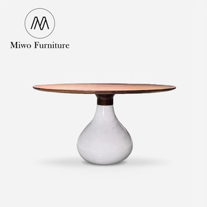 Mobili di fascia alta italiano in <span class=keywords><strong>marmo</strong></span> naturale tavola rotonda moderna semplice casa villa ristorante acqua goccia <span class=keywords><strong>tavolo</strong></span> da pranzo <span class=keywords><strong>nero</strong></span> - Product Image 5